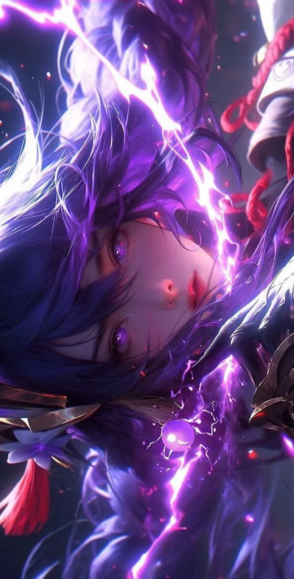 Hình nền điện thoại ngầu hiệu ứng phát quang tím neon, điểm nhấn rõ, nền mượt