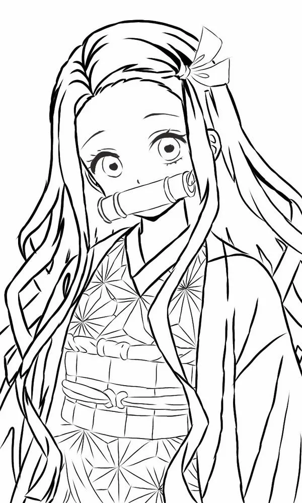 54 Tranh tô màu Nezuko tổng hợp - Ảnh cute, ngầu, biến hình & phiên bản đặc biệt