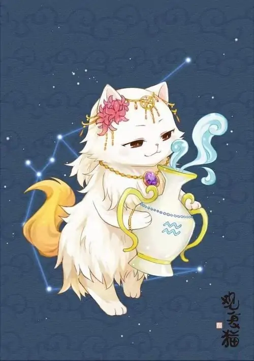 File ảnh bé Aquarius chibi đang tập bay với đôi cánh bằng nước, gương mặt tập trung cao độ lột tả tính cách độc lập thật mạnh mẽ