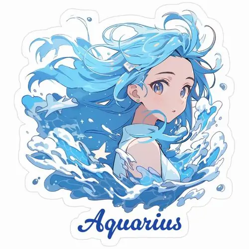 Bức ảnh nàng Aquarius nhỏ xíu đang tưới cây bằng chiếc bình gốm cổ, những bông hoa nở ra hình trái tim mang hơi hướng Digital Art rất ngọt ngào