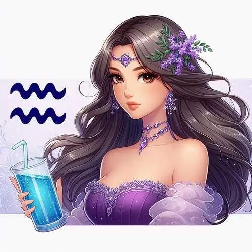 Hình đại diện Bảo Bình tí hon đeo kính tròn to bản, tay cầm cây kẹo mút hình ngôi sao thể hiện một tâm hồn bay bổng vô cùng tinh nghịch