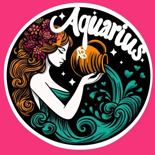 Ảnh avatar bé Bảo Bình chibi có đôi mắt tròn xoe, đầu đội chiếc mũ hình bình nước nhỏ xíu nhìn cực kỳ Chibi và đáng yêu