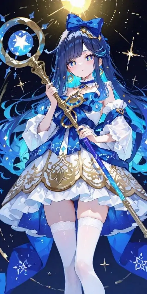 Khung ảnh nàng Aquarius đang vẽ tranh trên những tầng mây, chiếc cọ thần kỳ tạo nên những vệt sáng lấp lánh từ màu xanh ngọc lục bảo thật kỳ thú