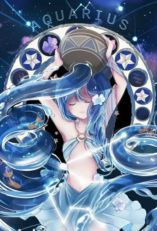 Nhân vật nữ có mái tóc bồng bềnh như mây trời đang cầm quả cầu pha lê, ánh sáng tỏa ra từ bình đựng nước nhìn thật ảo diệu