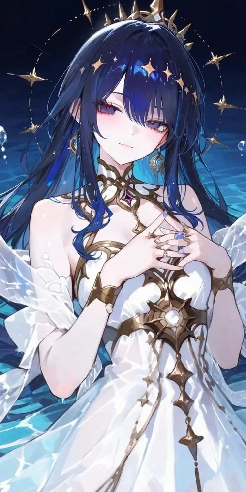 Bản vẽ cô gái Bảo Bình mang đôi cánh nước trong suốt, bay lượn giữa những tòa tháp cao vút thể hiện ánh mắt biểu đạt tâm hồn rất sâu sắc