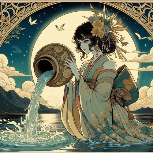 Nhân vật anime mặc áo len rộng ngồi cuộn tròn trên ghế, bên cạnh là chú mèo nhỏ giữa căn phòng mang trang phục mang phong cách hiện đại thật ấm áp