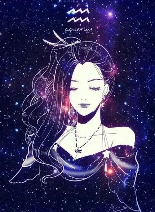 Mẫu ảnh nàng Aquarius đang ngâm chân dưới dòng suối mát, những chú cá nhỏ bơi quanh tạo thành một không gian Digital Art cực kỳ sống động