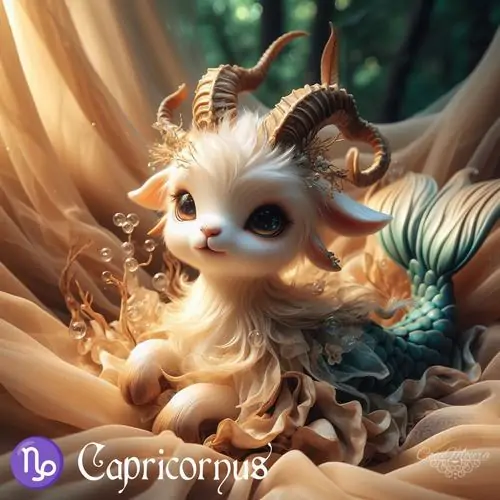 Ảnh cung lửa sinh vật nhỏ sừng cong chạy giữa nền xanh ngọc, lông xù và ánh mắt lanh làm bức ảnh vừa hoang dã vừa cute như thú linh của Bạch Dương