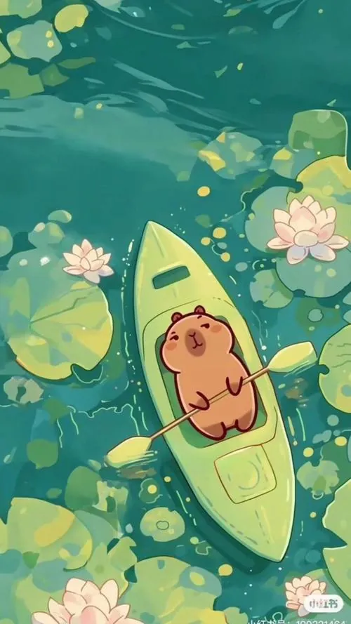 Capybara mặc áo khoác jean ngồi ở rạp phim ngoài trời, tay ôm hộp bắp rang lớn trước màn ảnh sáng làm ảnh nền Capybara có chút hài mà vẫn dễ mến