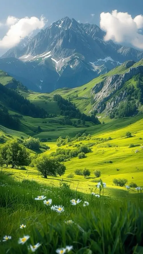 Ảnh nền đt iPhone thảm cỏ non phủ giọt sương ở góc chụp sát mặt đất, từng đầu lá bắt sáng rõ ràng nên khung hình này hợp người thích chi tiết HD