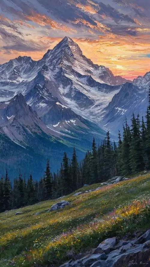 Ảnh nền 4K đom đóm vàng bay giữa bụi cỏ tối, nền sau là rặng cây mờ làm toàn ảnh nổi sáng từng điểm và hợp với màn hình AMOLED