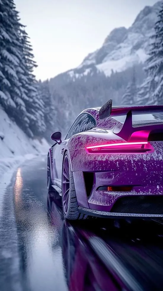 Ảnh bìa chiếc coupe đen bóng xuất hiện dưới mái cầu thép, những mảng bóng sọc ngang ôm quanh thân xe khiến ảnh màn hình ô tô HD trông cứng cáp hơn nhiều