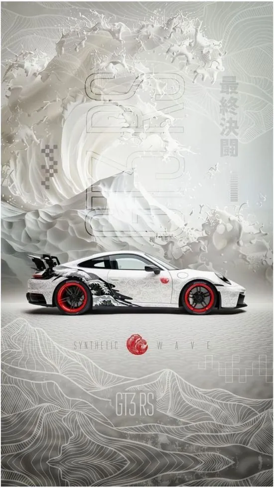 Ảnh nền chiếc xe mui trần đỏ mở nắp giữa cánh đồng lavender, ghế da sáng màu và bầu trời trong giúp hình nền điện thoại xe hơi nhìn tươi và khá cute