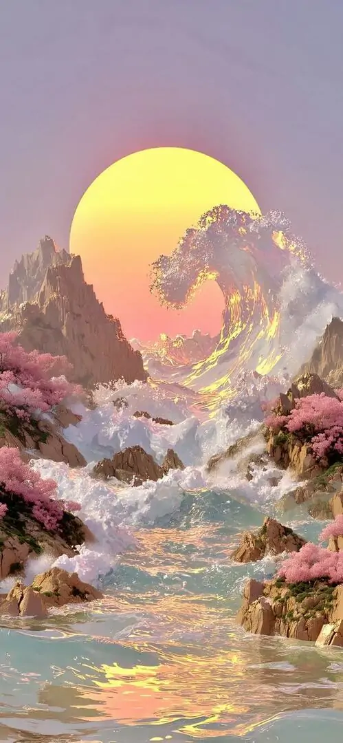 Ảnh nền iPhone ngọn hải đăng đứng một mình trên vách đá giữa cơn mưa xiên, mặt biển xô trắng bờ khiến khung dọc có lực đẩy mạnh như hình ảnh khối ba chiều