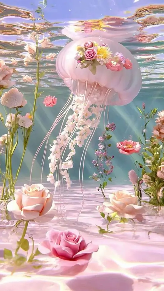 Rừng tre xanh nhìn từ lối đi lát đá ướt sau mưa, ánh sáng rọi ngang qua thân tre tạo thành nhiều lớp gần xa nên màn hình dọc có cảm giác mở ra rõ rệt