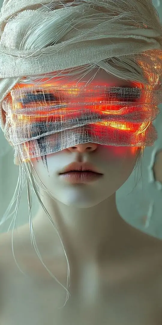 Ảnh bìa robot mèo nhỏ ngồi bên ly cacao trên bàn gỗ, tai phát sáng và mắt tròn nhìn nghiêng làm cảnh đêm trong phòng trở nên cute theo kiểu ảnh wallpaper 3D