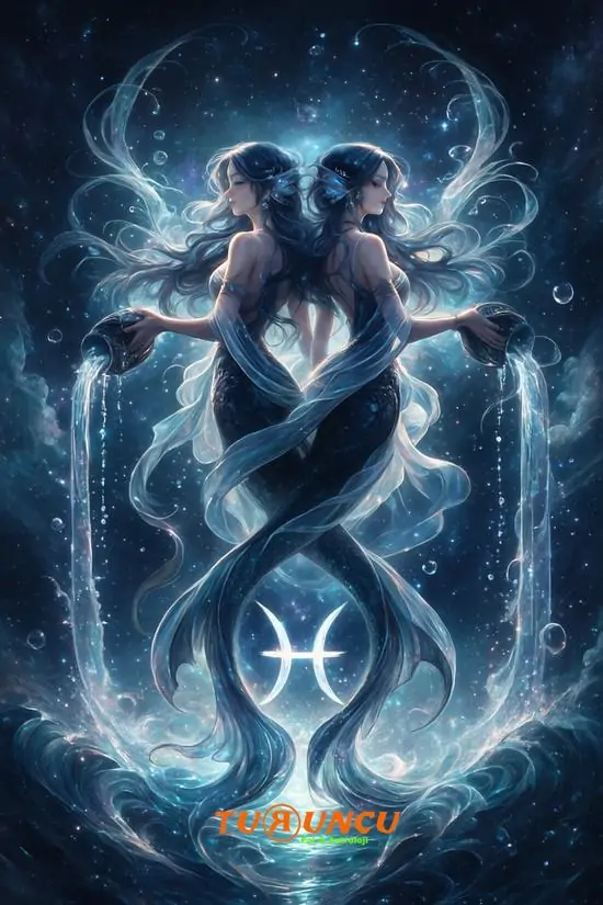 Một hành lang thủy cung kéo dài với ánh xanh đổ từ trần kính, bóng người đi xa ở giữa làm nền sau cho đàn cá vòng thành bố cục rất hợp ảnh wallpaper 4K