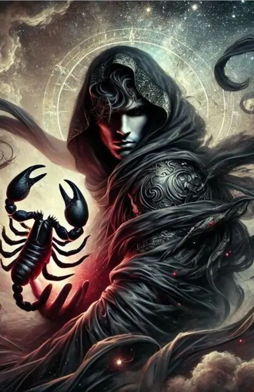 Một dải lụa tím thẫm được gấp thành dáng đuôi cong của Thần Nông trên nền gỗ sẫm, chất vải mượt đối lập phần ngòi nhọn nên nhìn khá thú vị