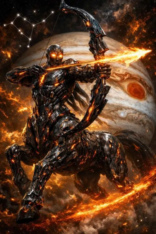 Nền điện thoại đường nét trắng vẽ thành nhân mã trên nền xanh đêm, con ngựa bật lên khỏi mặt nước tối và nhiều chấm sao nhỏ khiến chòm sao nửa người nửa ngựa nhìn rất thoáng