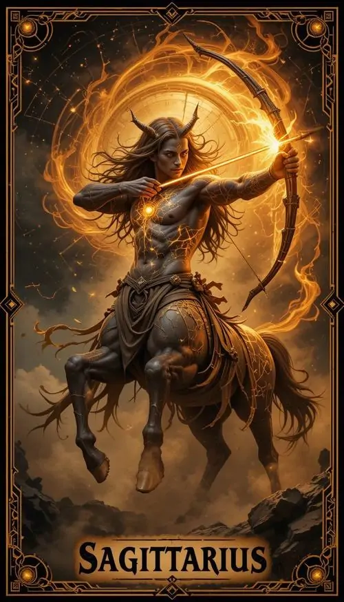 Ảnh bìa điện thoại chiến binh cánh vàng dang rộng trên nền trời sáng, một tay giữ cung một tay nâng mũi tên, tổng thể làm hình tượng thần Chiron hiện ra rực và đầy uy lực