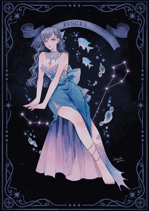 Hình nền thiếu nữ mặc váy lụa tím bồng bềnh đang uyển chuyển bơi lội giữa đàn cá nhỏ mang lại cảm giác màu sắc loang nước thật nhẹ nhõm.