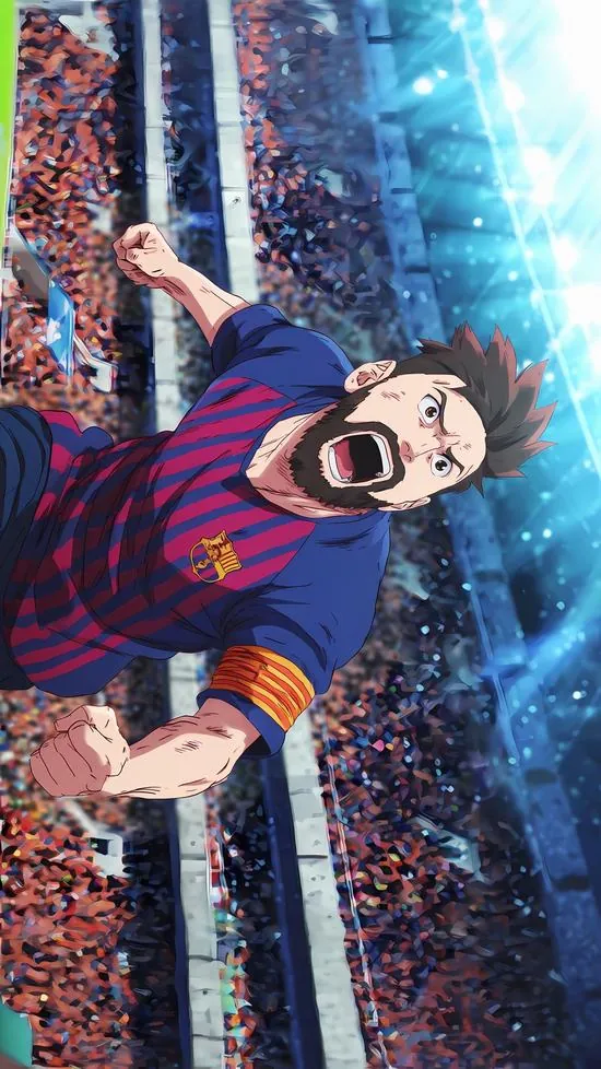 Khoảnh khắc Messi giang tay ăn mừng cuồng nhiệt làm rực rỡ cả khung hình điện thoại nhờ gam màu rộng HDR chân thực đến từng sợi vải trên áo đấu.