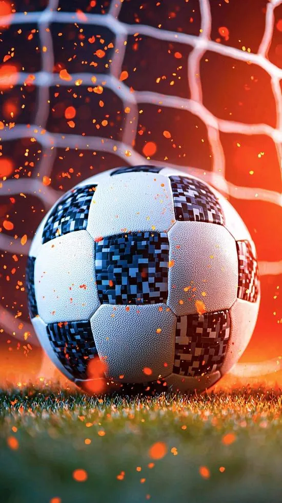 Quả bóng tròn xoáy mạnh trong không gian với hiệu ứng ánh sáng rực lửa tạo nên một khung cảnh đầy kịch tính và sự kịch tính mãnh liệt cho màn hình.