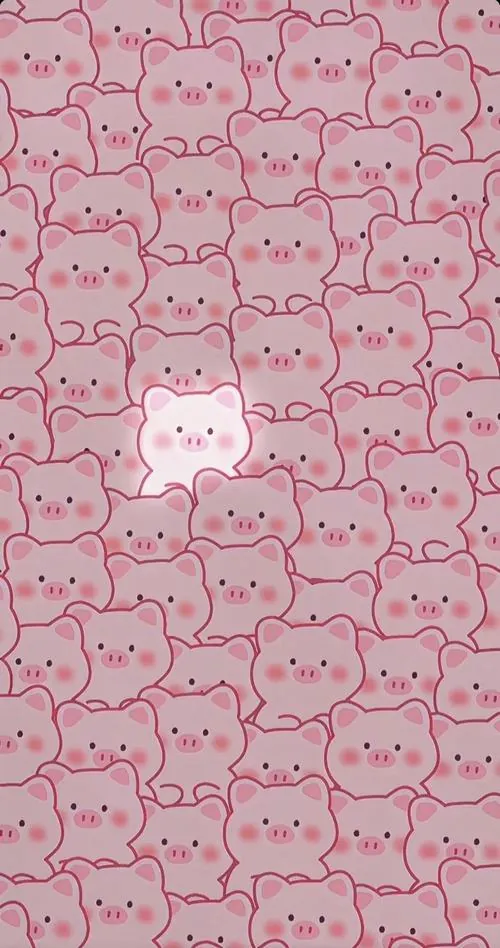 Con heo chibi mặc khăn đỏ ngồi bên bánh chưng xanh, mũi hếch nhỏ và đôi chân ngắn tạo nên ảnh nền linh vật Hợi vừa cute vừa mang nét may mắn ngày lễ tết