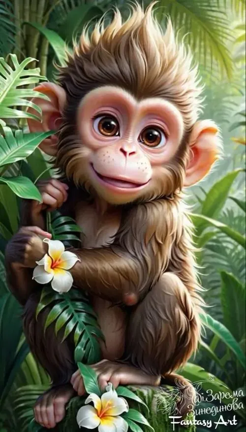 Ảnh bìa tuổi Thân khỉ vàng bước qua cầu đá giữa màn sương, áo choàng nâu bay nhẹ và đuôi vươn dài, ảnh HD hợp người tuổi Thân muốn giữ vận khí yên ổn