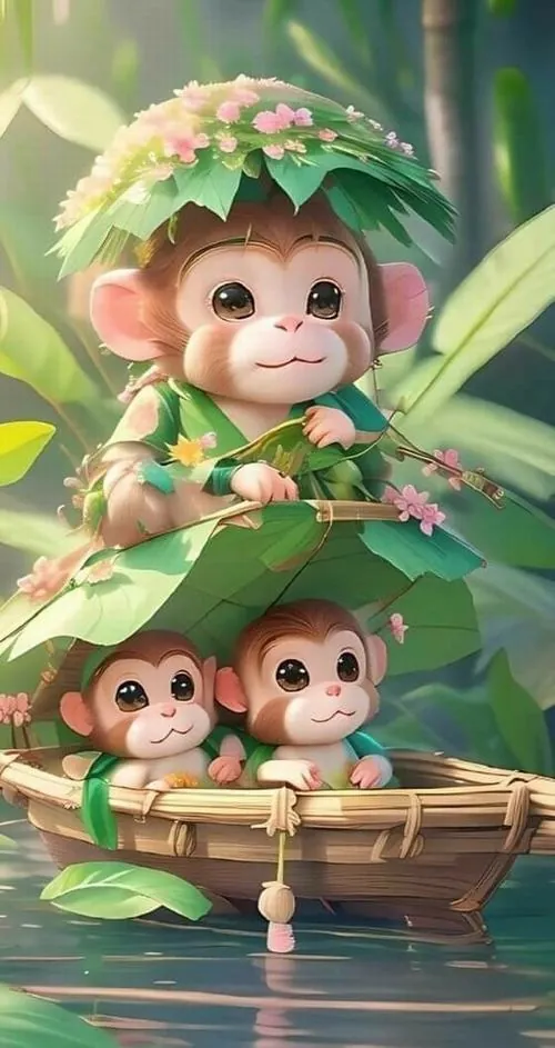 Con khỉ vàng ngồi bên chum cổ đầy tiền xu, chân buông thoải mái và vẻ mặt vui sáng, hình khỉ phong thủy này hợp tuổi để giữ tài lộc và thêm may mắn mỗi ngày