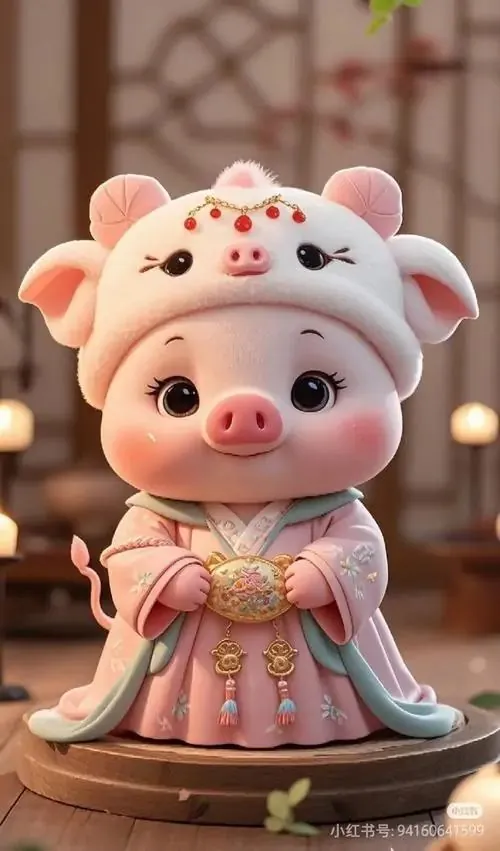 Wallpaper tuổi Hợi chú heo mập ngồi cạnh chậu hoa cúc, chiếc mũi tròn và tư thế ngoan ngoãn giúp ảnh nền con ỉn giữ được vẻ bình an, nhẹ nhàng mà vẫn chiêu tài