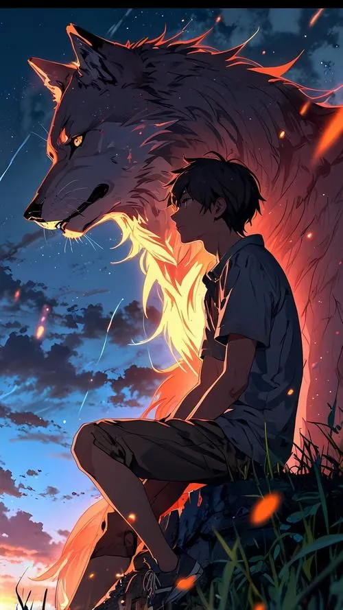 Con sói xám ngồi bên bậc thềm gỗ ở ngôi làng miền núi bỏ trống, lớp sương sớm lướt ngang mõm làm tấm nền Ultra HD giữ vẻ lạnh mà không cần trời đêm