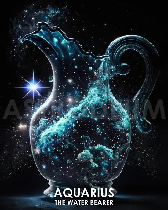 Một bìa minh họa bằng mực loang cho thấy bình nước nằm giữa vòng số và ký hiệu thiên văn, các vệt xanh xám tản ra như đang nối Nhà thứ 11 với bầu trời đêm