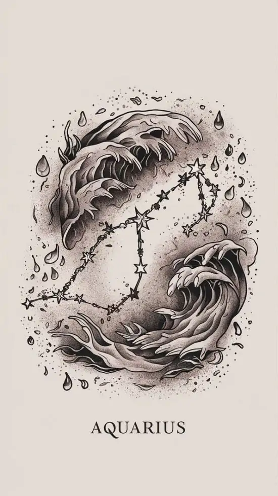 Bức tranh sơn dầu vẽ Ganymede bước qua bậc đá ướt lúc rạng sáng, chiếc bình nghiêng nhẹ bên hông và dải mây cao phía sau làm khung hình vừa cổ vừa thoáng