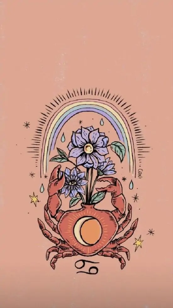 Trên sân ga lúc tối, bảng đèn điện tử hiện dòng chữ Cancer bên cạnh quầng trăng quảng cáo, ảnh đường phố này đưa cung con cua vào bối cảnh đô thị lạ mắt