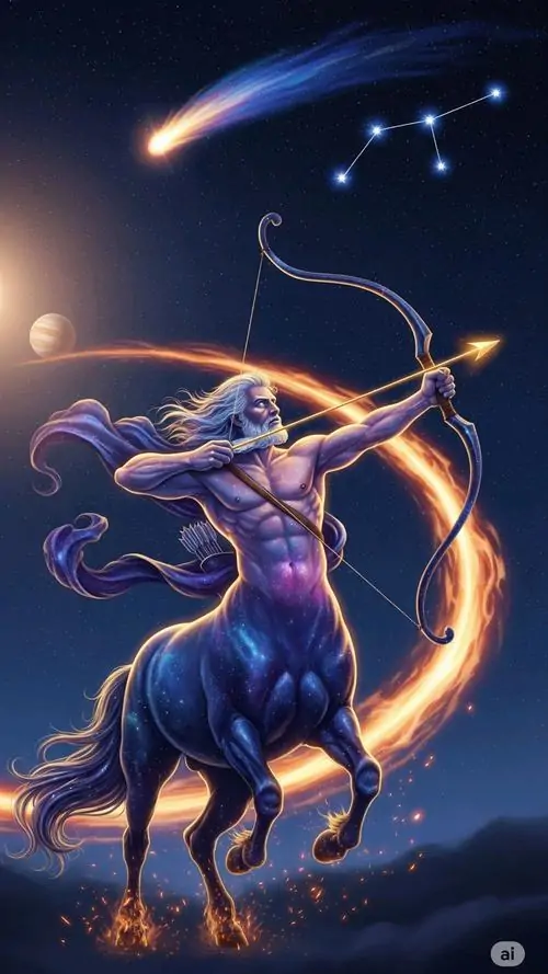 Mặt đồng hồ treo tường dùng các chòm sao thay cho số, riêng vị trí Nhân Mã được nhấn bằng mũi tên đồng sáng khiến người nhìn nhận ra ngay không cần quá nhiều chi tiết