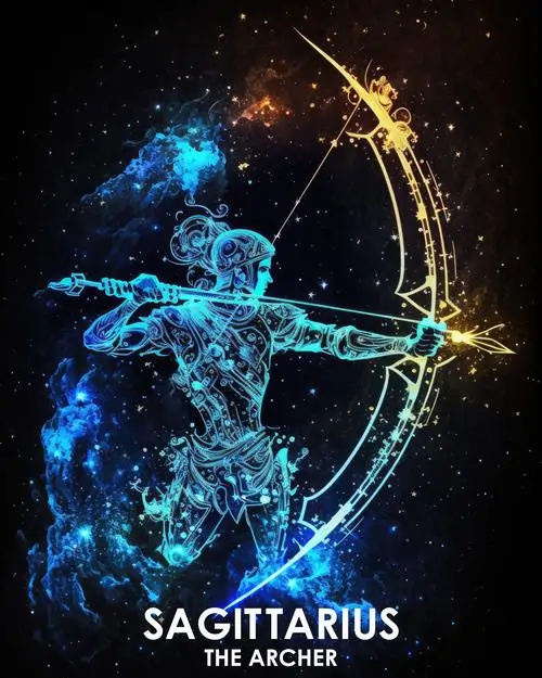 Chiếc mặt dây bạc chạm hình mũi tên và dấu Sagittarius nằm trên nền nhung đen, kiểu chế tác nhỏ gọn khiến hình ảnh xạ thủ hoàng đạo hợp gu tối giản hằng ngày