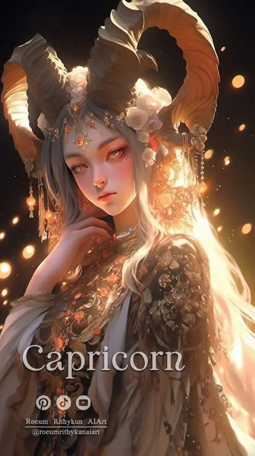 Tranh mộc bản khắc hình dê đang trèo qua các bậc đá rồi liền mạch hóa thành đuôi cá, sắc nâu in trên giấy thô đem lại cảm giác cũ kỹ, bền bỉ và khá hợp tinh thần truyền thống