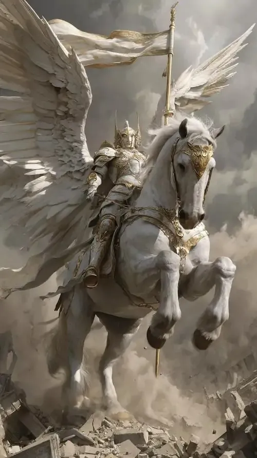 Hình nền điện thoại về thần mã Pegasus với đôi cánh sải rộng giữa vùng đất cổ xưa mang đến cảm giác uy nghi và sức mạnh phi thường bước ra từ thần thoại.