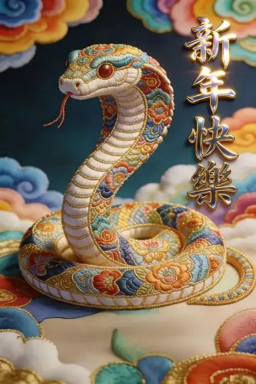 Sân gạch cũ hiện vòng cát vàng và dấu trườn của rắn đang xoay tâm, bố cục tối giản mà chắc, gợi kiểu wallpaper tuổi Tỵ cho người thích tụ tài kín đáo