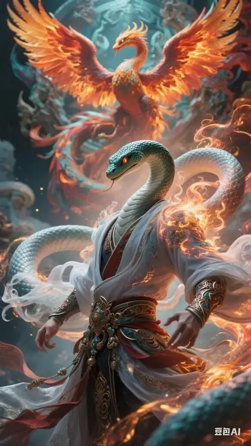 Giữa gian thờ phủ ánh nến, rắn trắng nằm im bên đĩa trái cây và chén nước trong, tổng thể mộc mạc nhưng tạo cảm giác được chở che, hợp người thích bình an hơn phô trương