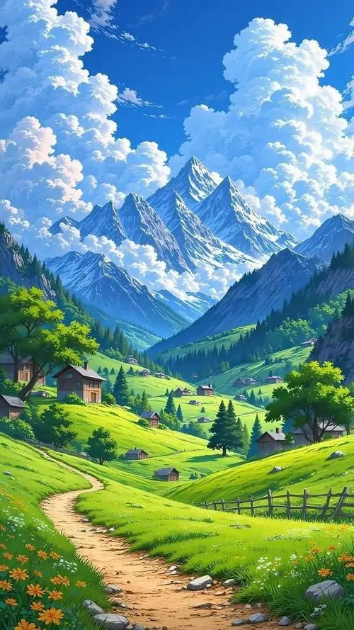 Ảnh nền rừng cây phủ sương mỏng với con suối nhỏ ẩn hiện giữa tầng xanh, gam màu dịu và mượt khiến hình nền môi trường xanh này hợp người thích cảm giác yên