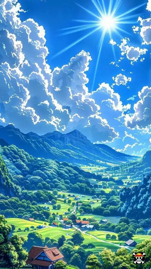 Thung lũng rộng mở với đồng cỏ non và tia nắng trên cao, các đỉnh núi phủ tuyết phía sau khiến ảnh phong cảnh 4K cho di động nhìn rất thoáng và khỏe mắt