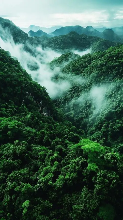 Vách băng xanh trong hiện đường nứt tự nhiên, lớp tuyết bám quanh miệng hang giúp hình nền môi trường xanh giữ được vẻ lạnh sâu và sắc nét rõ ràng