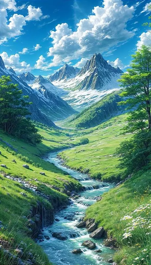 Nắng xuyên qua tầng lá trong khu rừng rậm, thảm cỏ loang sáng dưới gốc cây tạo cảm giác yên và gần, hợp với người thích ảnh nền tự nhiên độ phân giải lớn