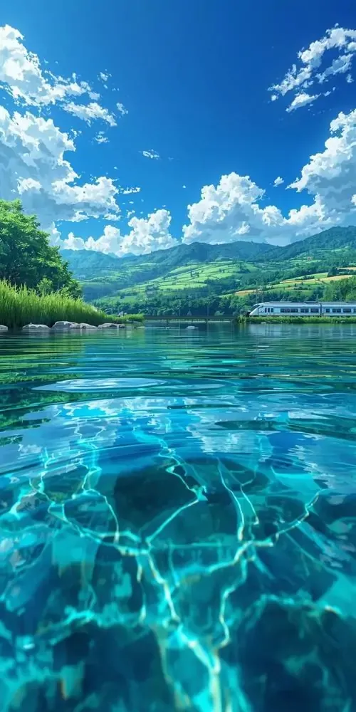 172 Hình Nền Mệnh Thủy thu hút tiền bạc may mắn với đại dương tĩnh lặng thác nước mềm mại