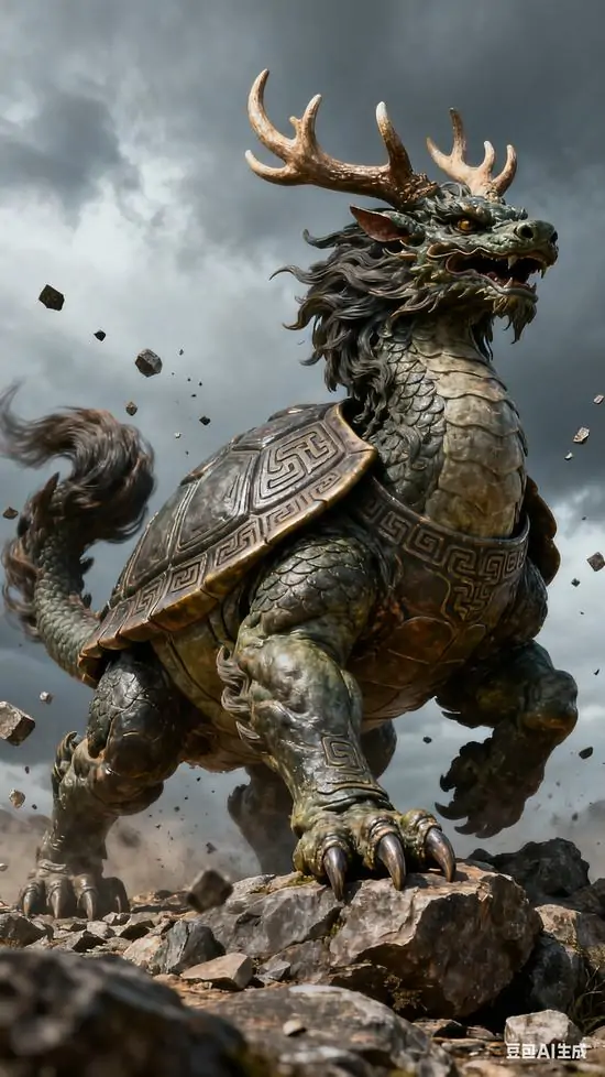 Hình nền 4K tỳ hưu xanh ngọc quay lưng nửa phần, đầu ngoái lại và cánh nổi vân rõ, tổng thể sắc nét giúp màn hình trông sang hơn mà vẫn giữ nét may mắn