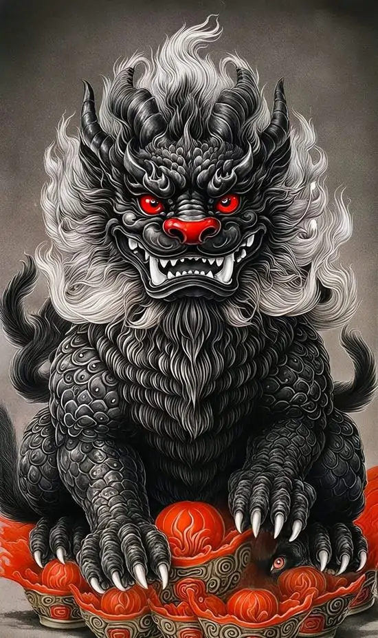 Ảnh bìa tỳ hưu trắng ngậm ngọc xanh đặt giữa vòng sáng sau lưng, thân xoay nửa góc và đuôi cuộn mềm, kiểu vẽ 4K tạo cảm giác may mắn rất vừa mắt